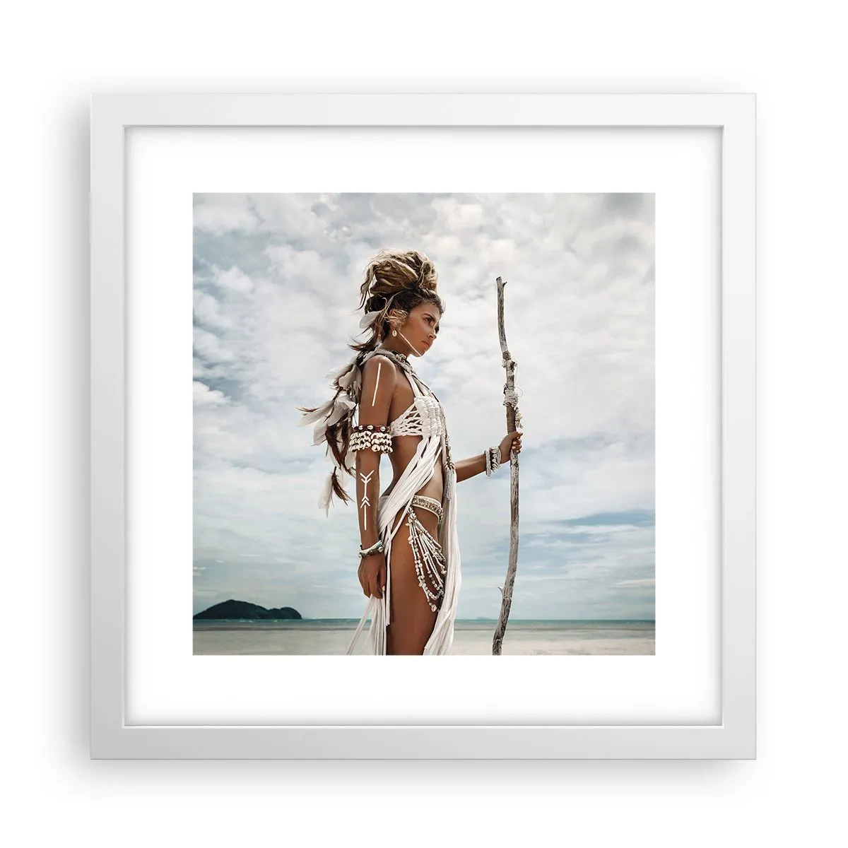 Poster in einem weißen Rahmen - Königin der Tropen - 30x30 cm