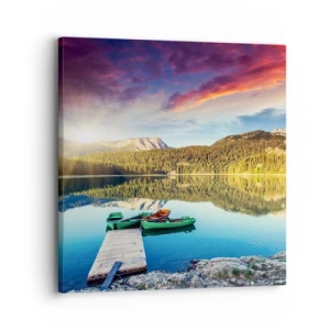 Bild auf Leinwand - Leinwandbild - Glatt wie ein Spiegel über dem Wasser - 30x30 cm