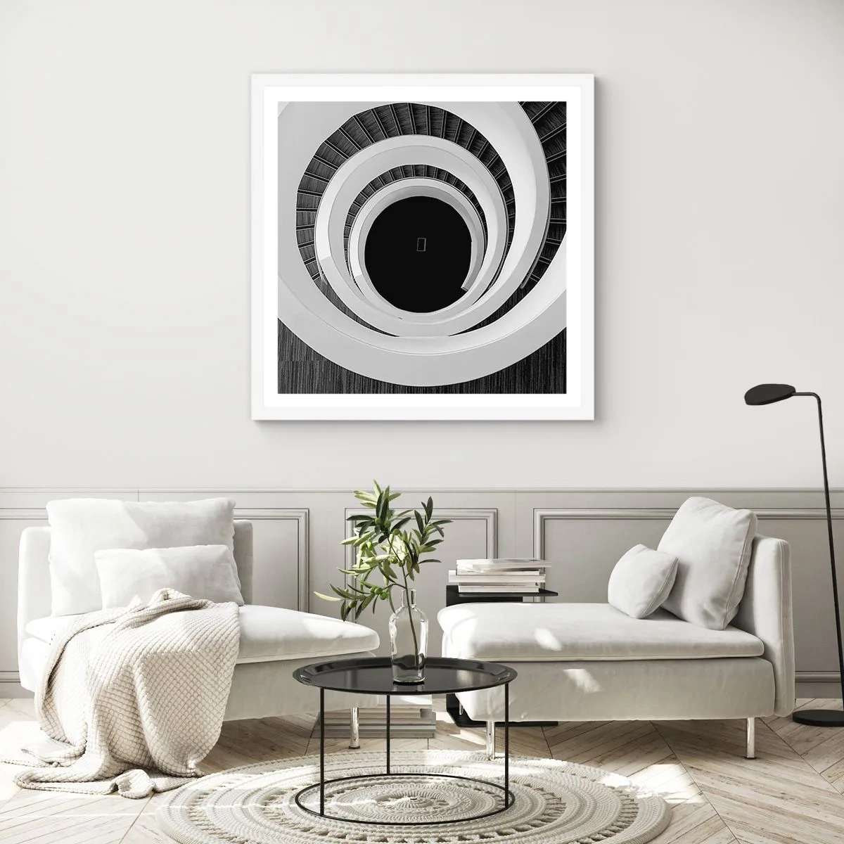 Poster in einem weißen Rahmen - Zum Kern der Sache - 60x60 cm