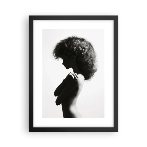 Poster in einem schwarzem Rahmen - Wie eine Blume auf einem schlanken Stiel - 30x40 cm