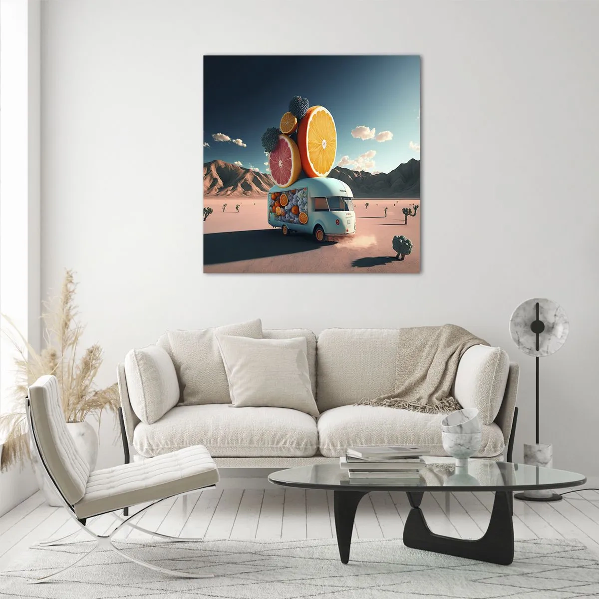 Glasbild - Bild auf glas - Geschmack von Urlaub - 60x60 cm