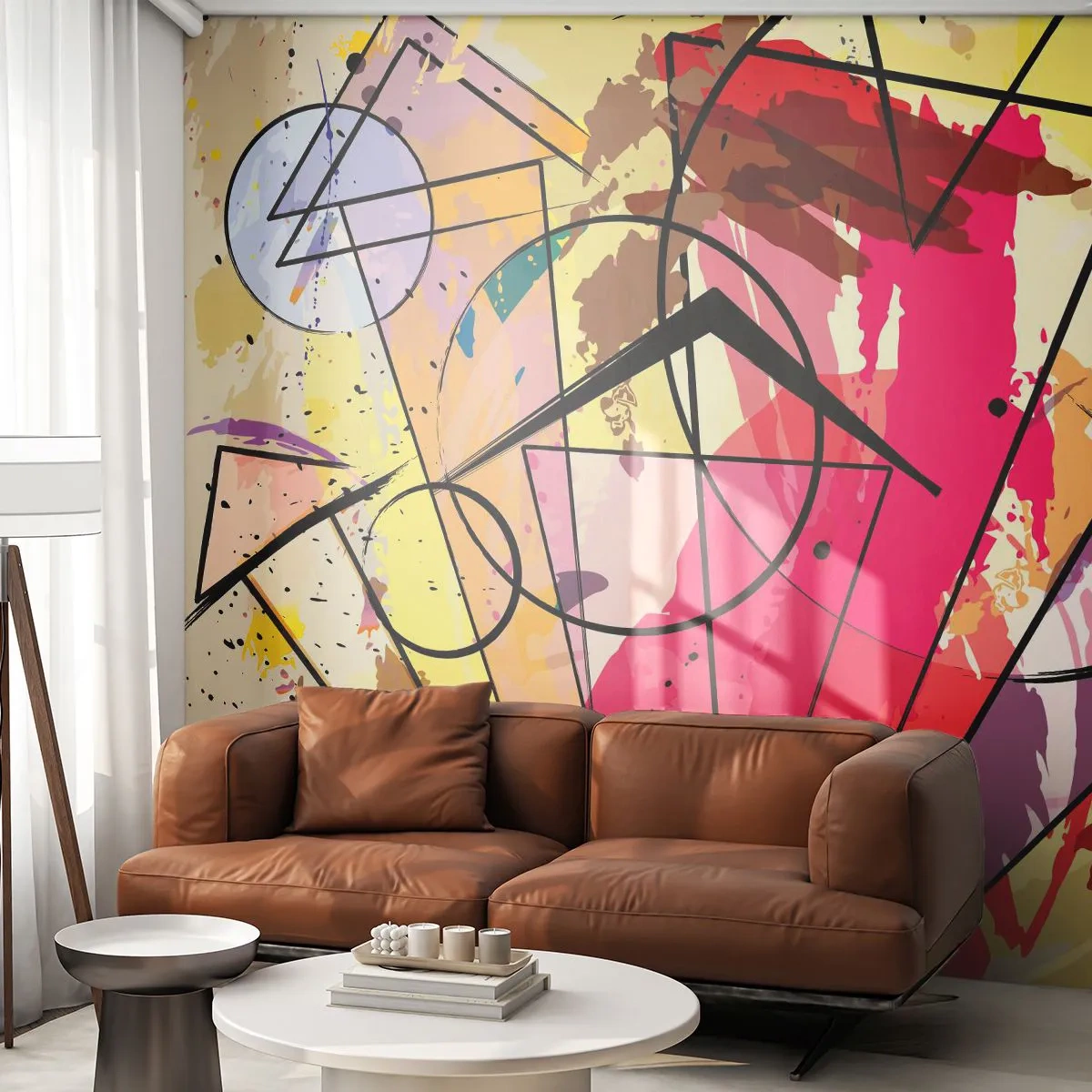 Selbstklebende Fototapete Deluxe Sticker - Explosion - Abstraktion, Stück, Grafik - 350x256 cm