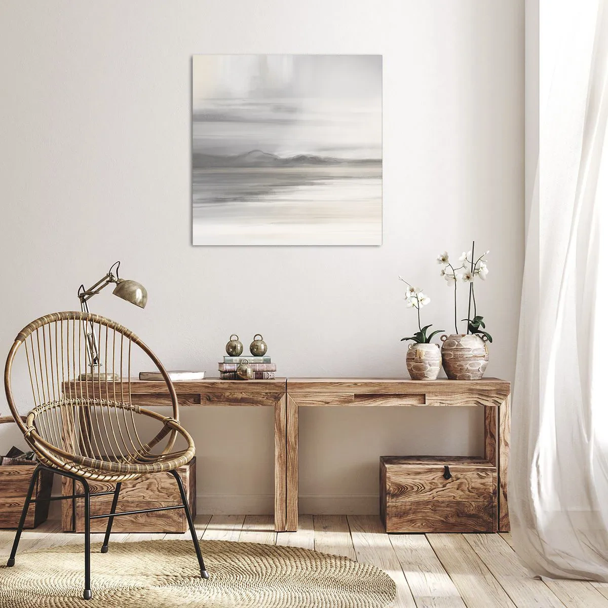 Bild auf Leinwand - Leinwandbild - Nachdenkliche Distanz - 50x50 cm