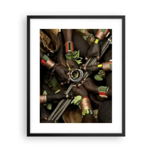 Poster in einem schwarzem Rahmen - Wir sind zusammen - 40x50 cm