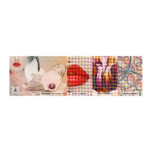 Fototapeten Muster Selbstklebend Deluxe Sticker - Comic-Heldin - Abstraktion, Das Gesicht einer Frau, Stück - 100x30 cm