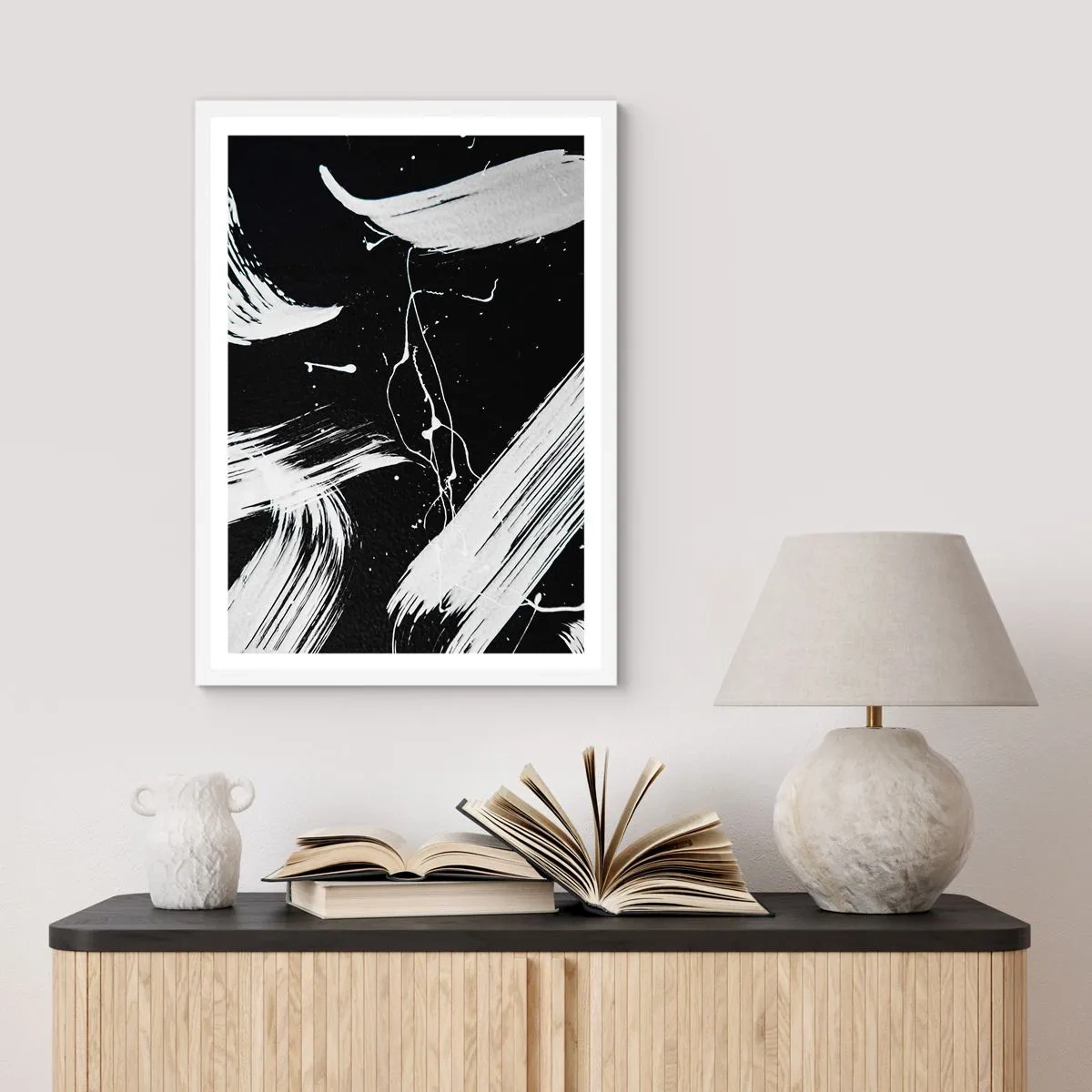 Poster in einem weißen Rahmen - Dunkelheit durchbrechen - 50x70 cm