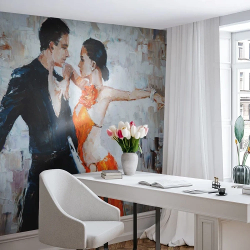 Fototapete Premium Canvas - Schmutziges Tanzen - Abstraktion, Tanzen, Tango - 350x256 cm