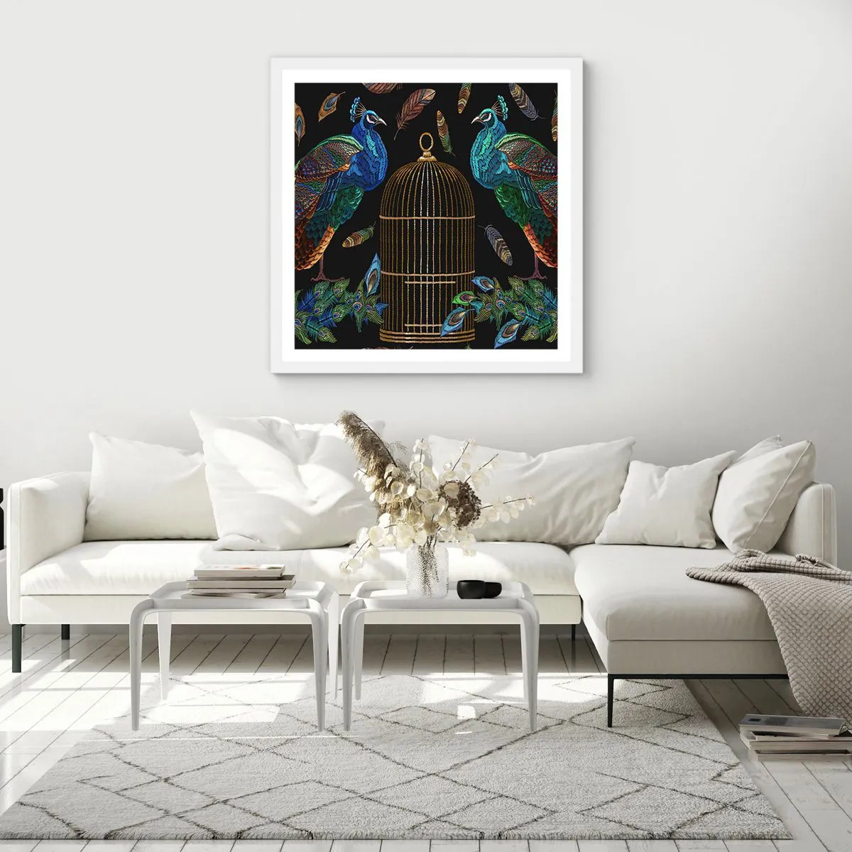 Poster in einem weißen Rahmen - In königlichen Gewändern - 50x50 cm