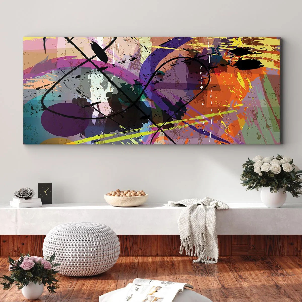 Bild auf Leinwand - Leinwandbild - Du kannst geradeaus oder umhergehen - 100x40 cm