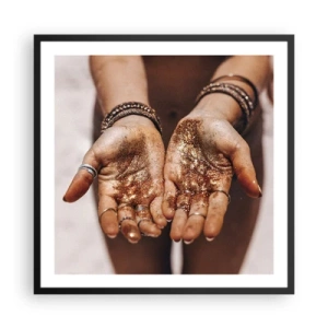 Poster in einem schwarzem Rahmen - Ein Geschenk für dich - 60x60 cm