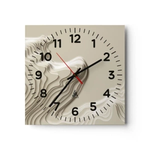 Wanduhr - Glasuhr - Topographie der Kunst - 30x30 cm