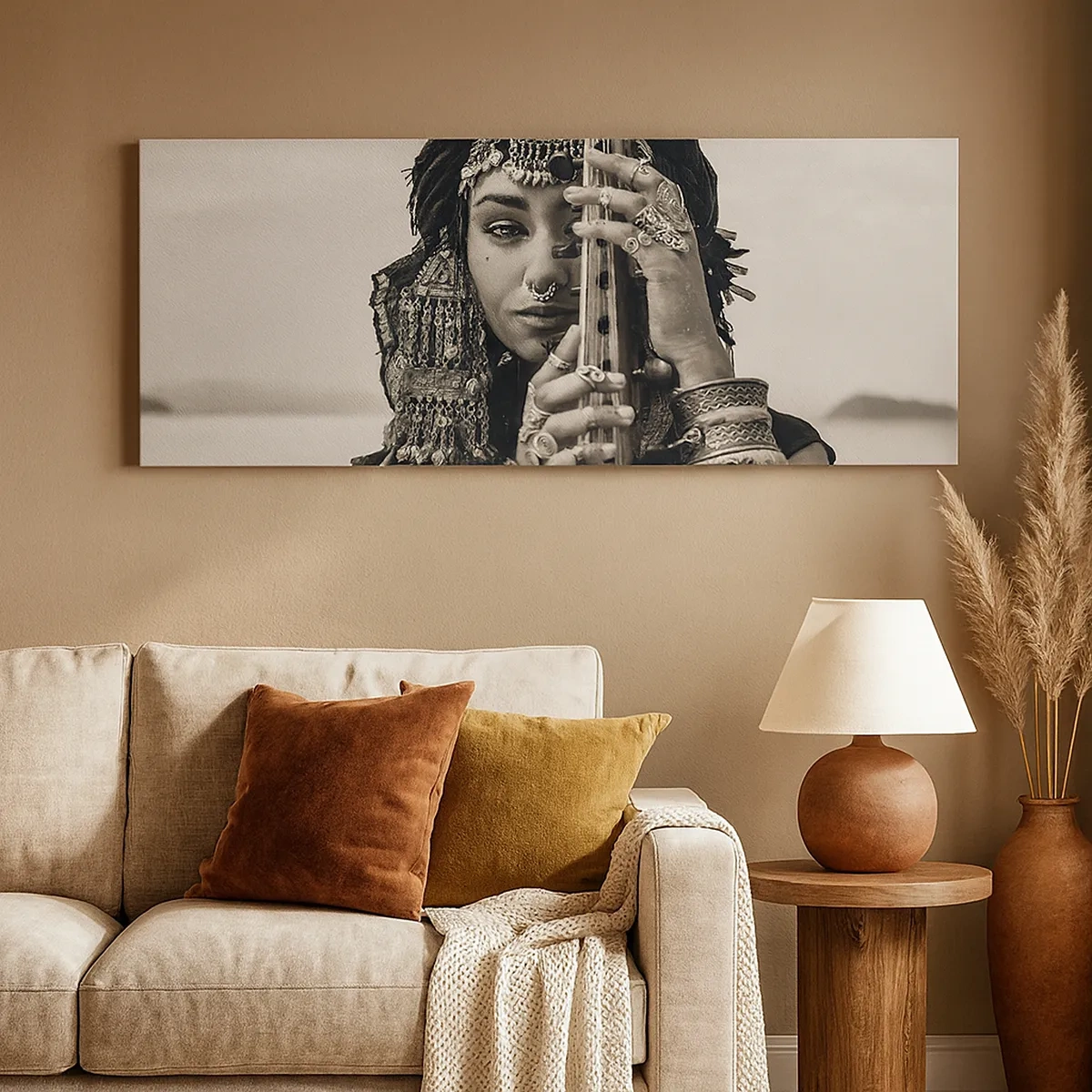 Bild auf Leinwand - Leinwandbild - Die Musik des Orients selbst - 30x30 cm