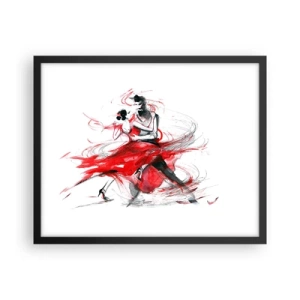Poster in einem schwarzem Rahmen - Tango – der Rhythmus der Leidenschaft - 50x40 cm