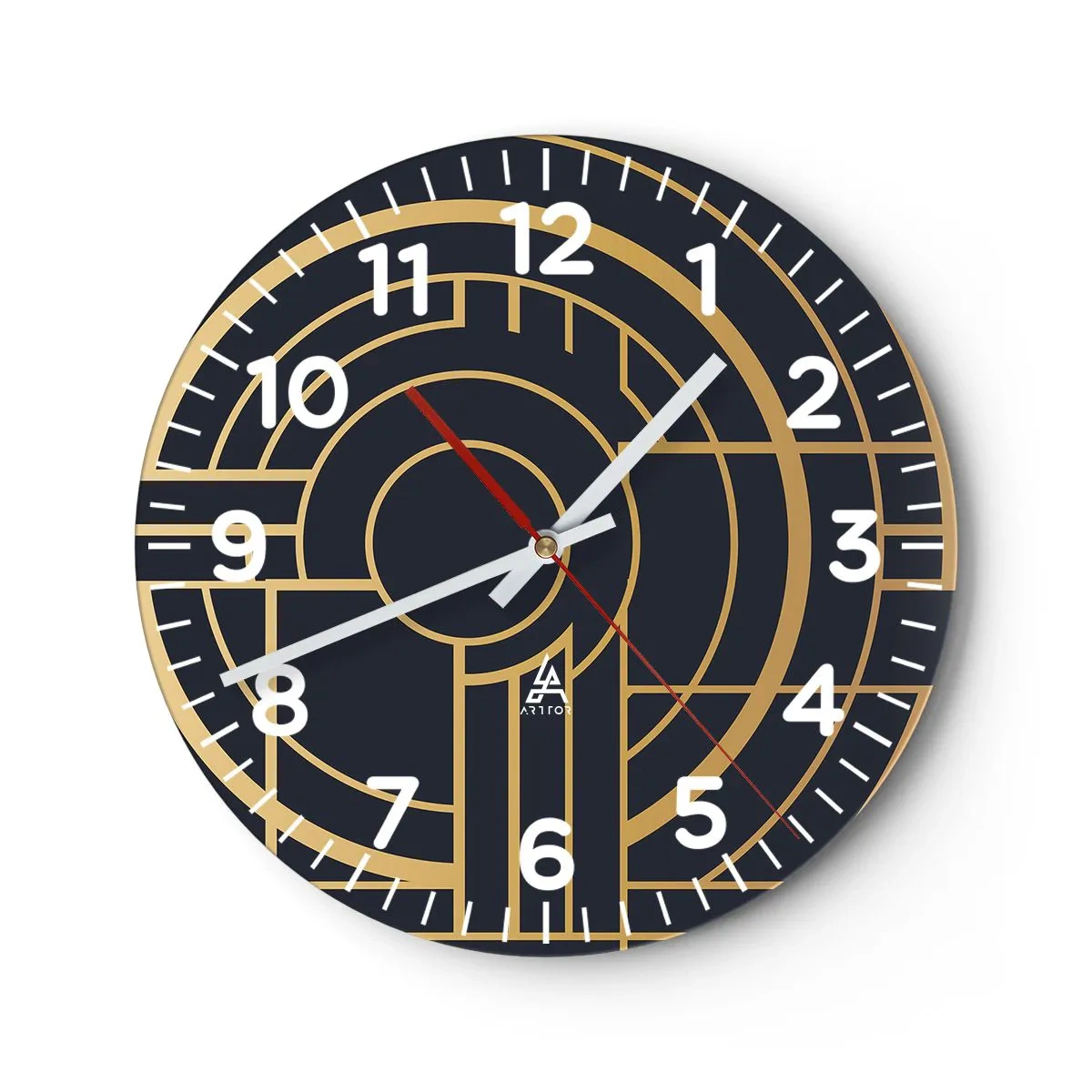 Wanduhr - Glasuhr - Wendungen der Dinge - 30x30 cm