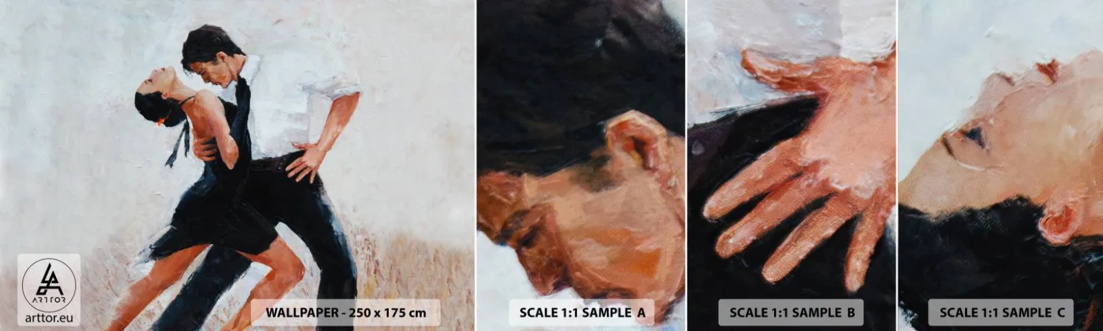 Fototapeten Muster Selbstklebend Deluxe Sticker - Tango meiner Träume und Träume - Abstraktion, Tanzen, Tango - 100x30 cm