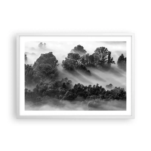 Poster in einem weißen Rahmen - Aufstehend aus dem Schlaf - 70x50 cm