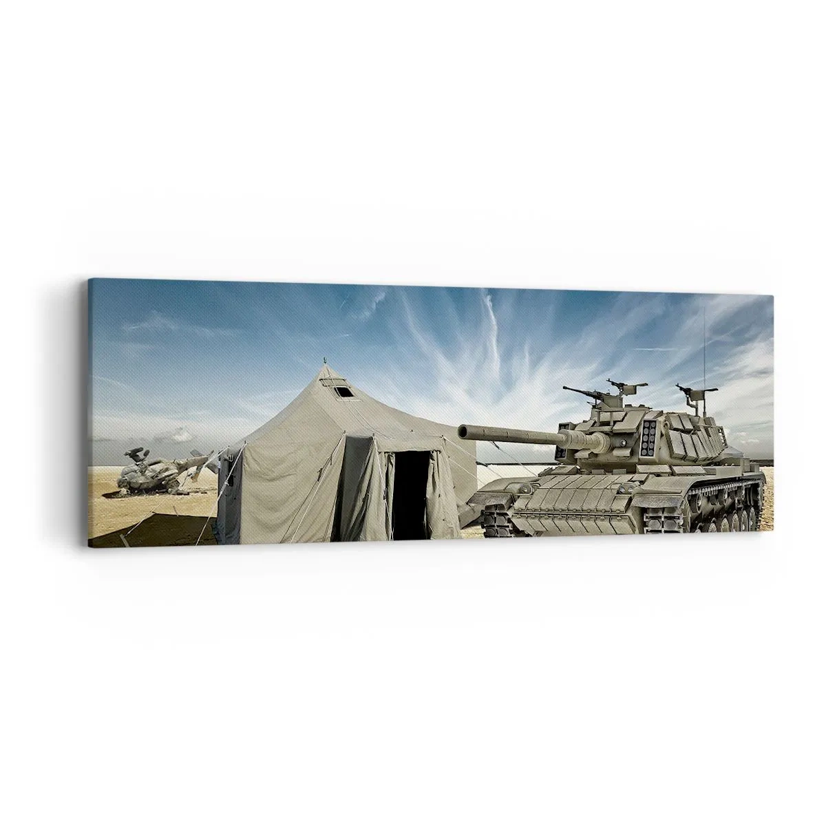 Bild auf Leinwand - Leinwandbild - Ein militärischer Traum - 90x30 cm