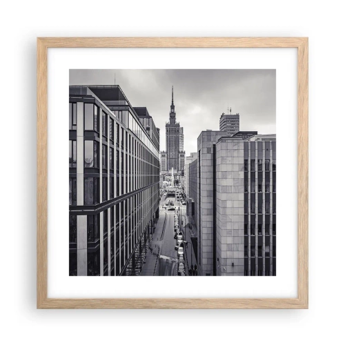 Poster in einem Rahmen aus heller Eiche - Warschauer Tal - 40x40 cm