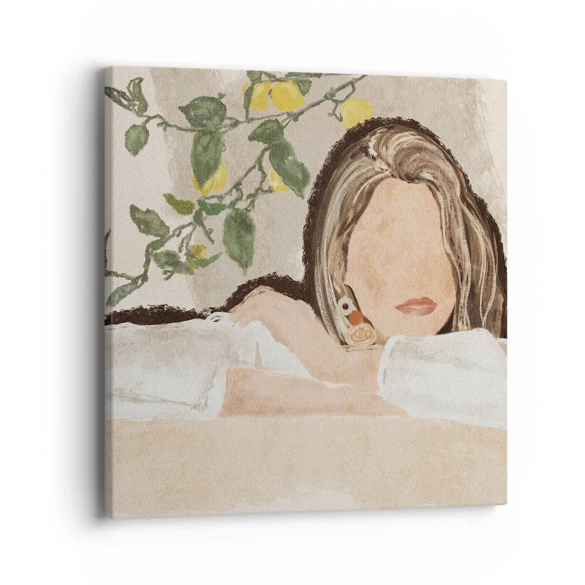 Bild auf Leinwand - Leinwandbild - Südländische Schönheit - 40x40 cm