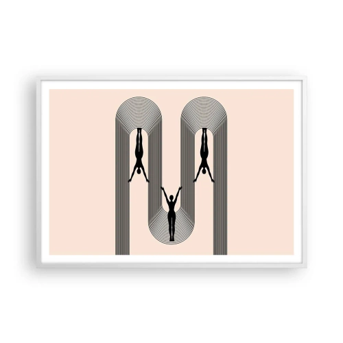 Poster in einem weißen Rahmen - Verkehrt herum - 100x70 cm