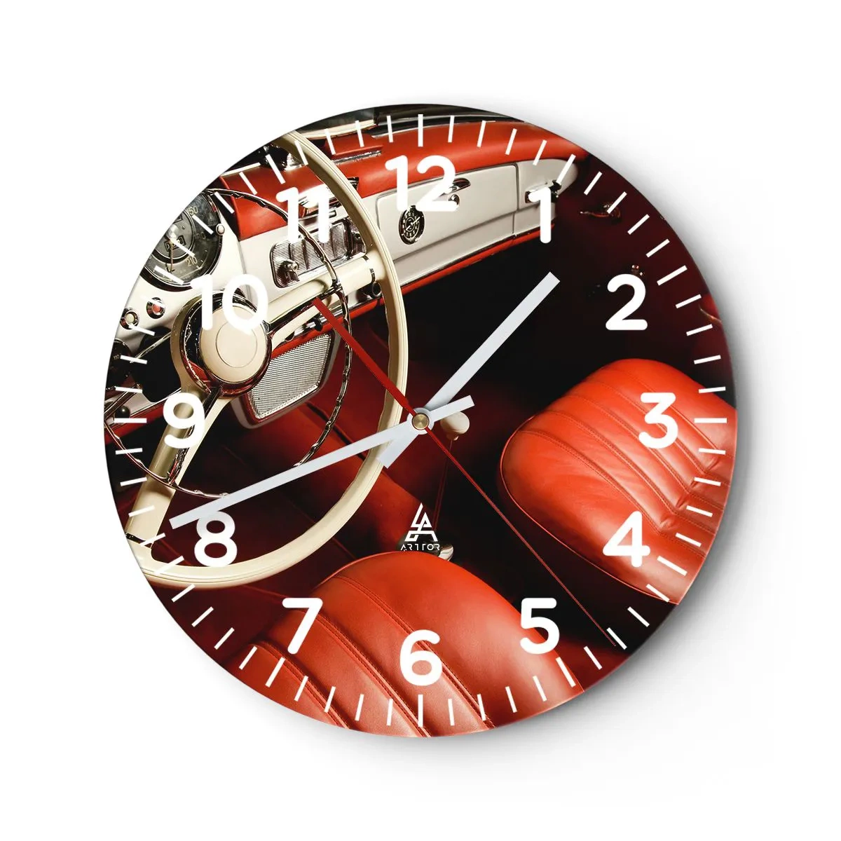 Wanduhr - Glasuhr - Luxus im Vintagestil - 40x40 cm