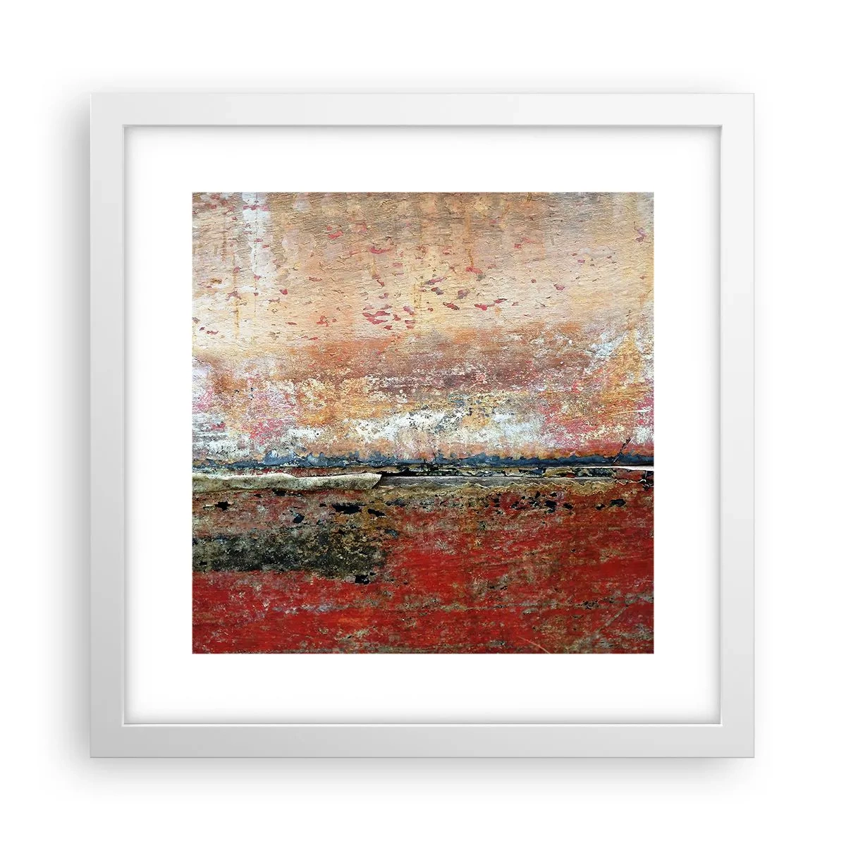 Poster in einem weißen Rahmen - Vielleicht liegt es am Meer - 30x30 cm