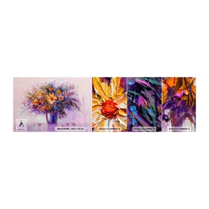 Fototapetenmuster Standard Eco - Es riecht süß, sieht süß aus - Blumen in einer Vase, Stück, Blumenstrauß - 100x30 cm