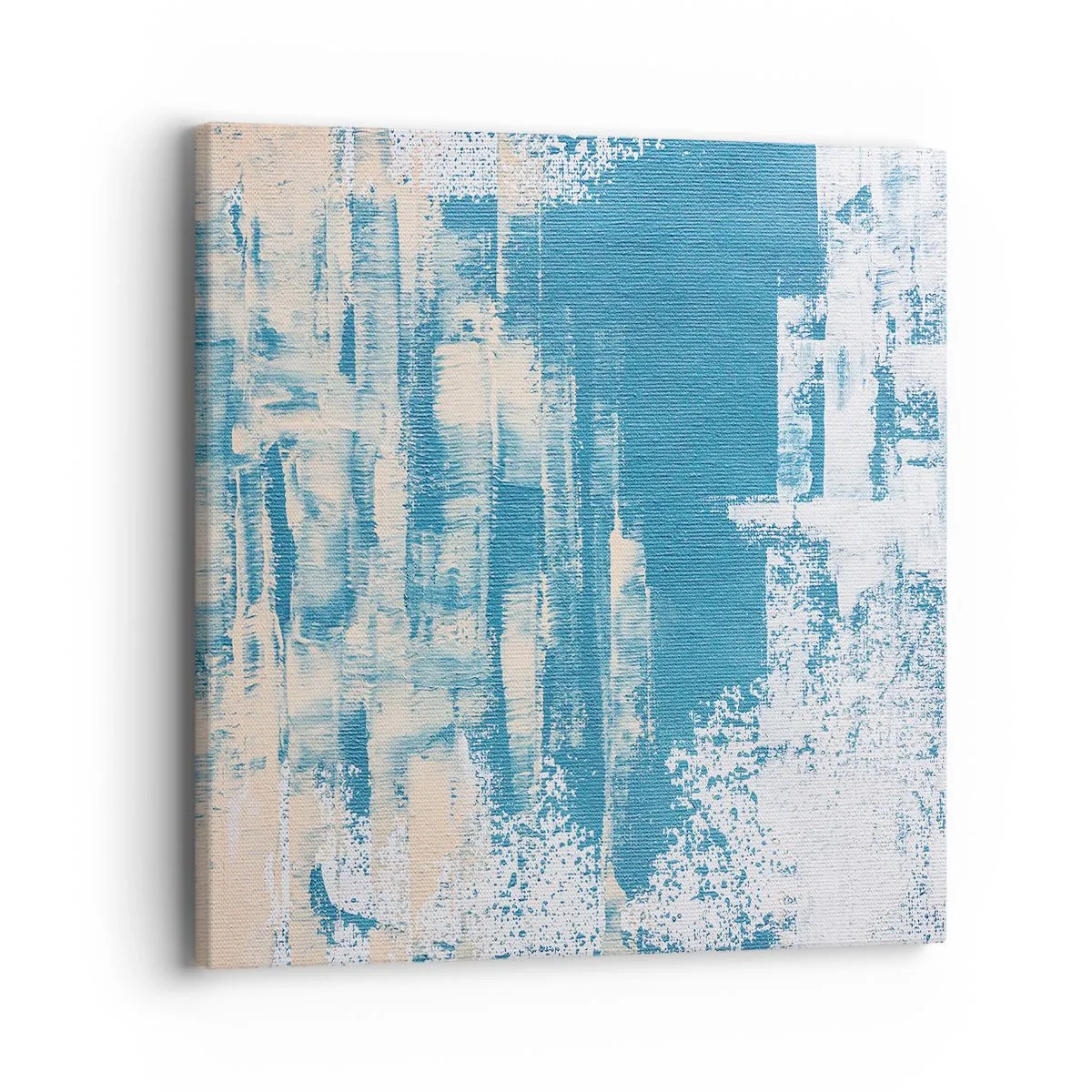 Bild auf Leinwand - Leinwandbild - Durch einen Eiszapfen - 40x40 cm