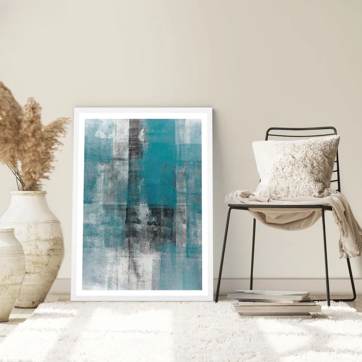 Poster in einem weißen Rahmen - Wasser und Luft - 30x40 cm