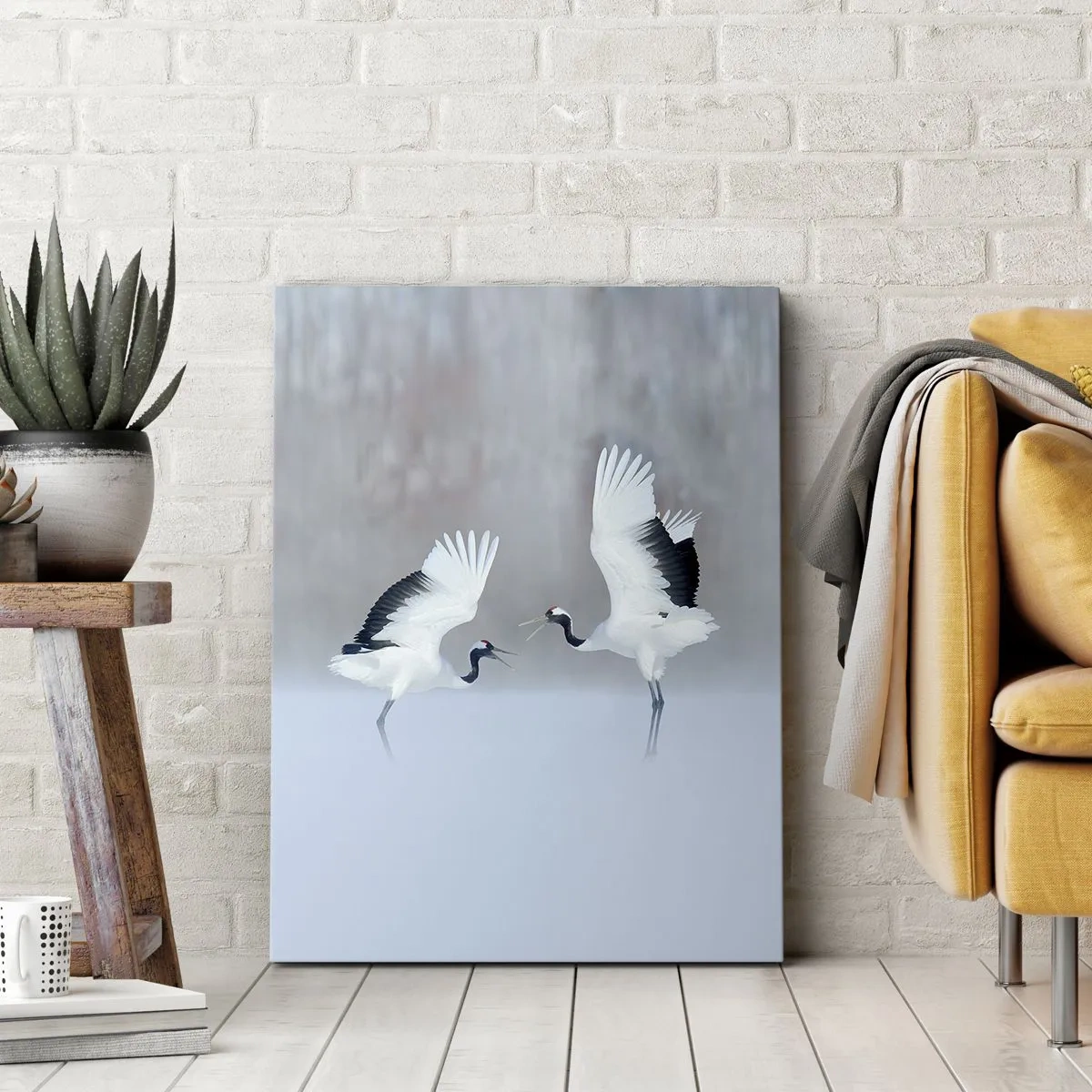 Bild auf Leinwand - Leinwandbild - Tanz im Nebel - 55x100 cm