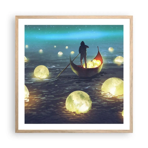 Poster in einem Rahmen aus heller Eiche - Dinge, von denen Philosophen nie geträumt haben - 60x60 cm