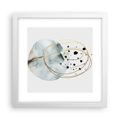 Poster in einem weißen Rahmen - Vom Weltraum umarmt - 30x30 cm