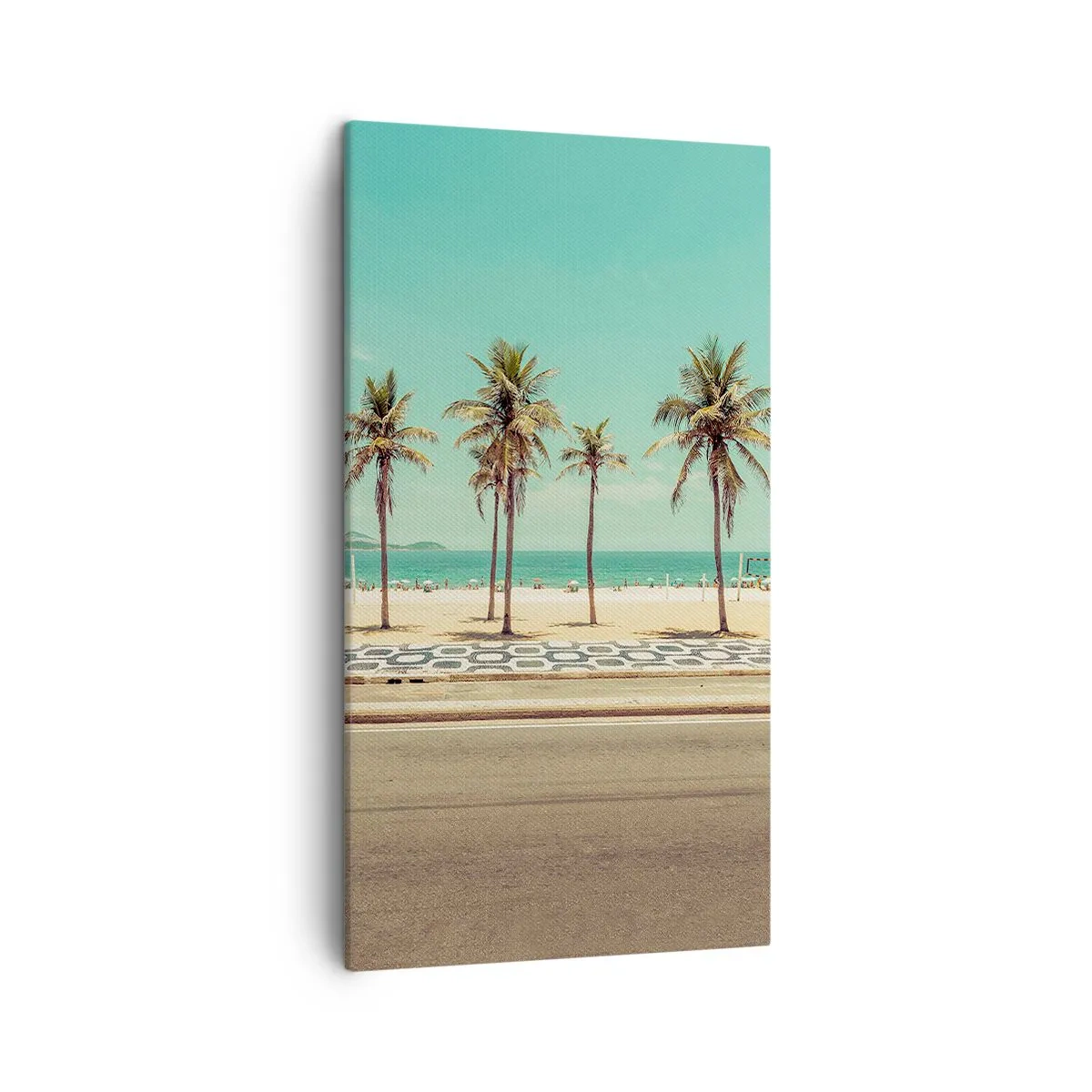 Bild auf Leinwand - Leinwandbild - Beim Bewachen des Strandes - 45x80 cm