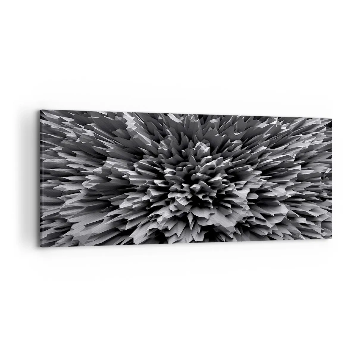 Bild auf Leinwand - Leinwandbild - Abstrakte Struktur in Grautönen - 120x50cm - Härter kann es nicht werden - Moderne Wanddekoration für Wohnzimmer und Schlafzimmer ARTTOR