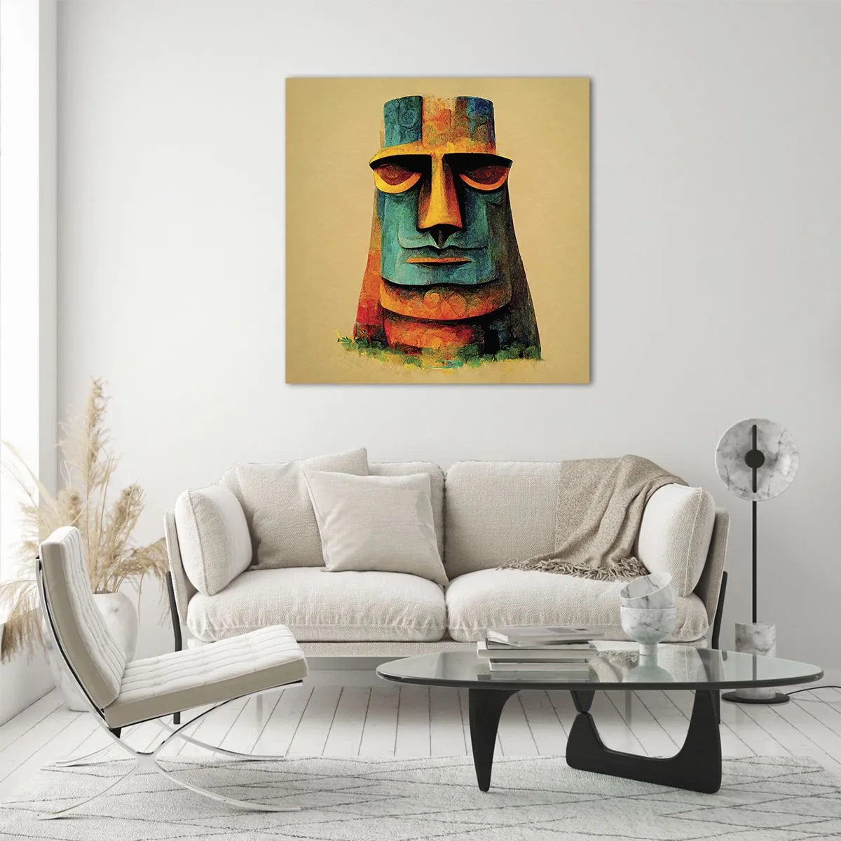 Glasbild - Bild auf glas - Statuenhaft und sympathisch - 30x30 cm
