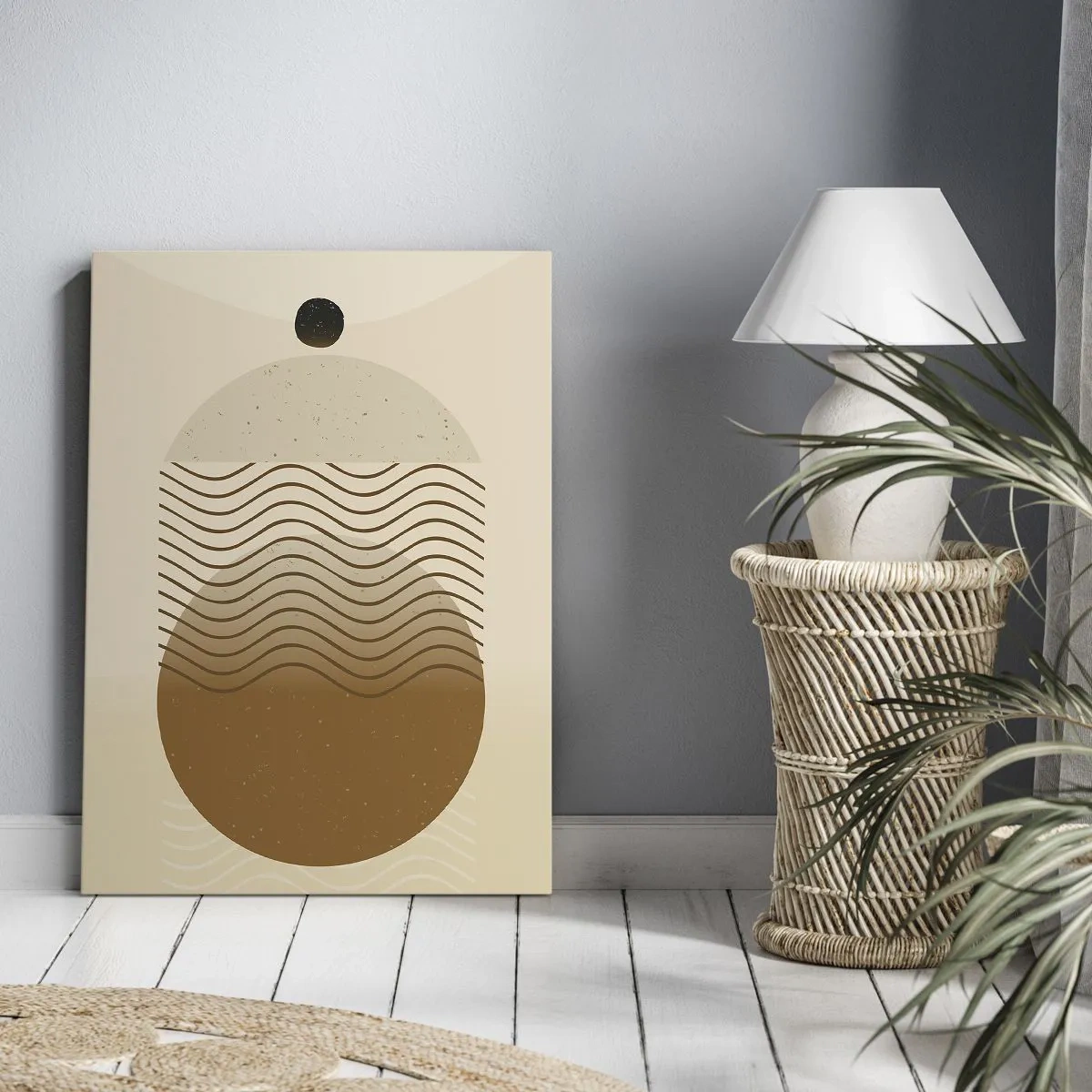 Bild auf Leinwand - Leinwandbild - Zur Entstehung geometrischer Figuren - 55x100 cm