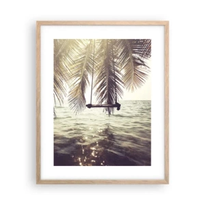 Poster in einem Rahmen aus heller Eiche - Sie können nach Belieben in den Wolken schwingen - 40x50 cm