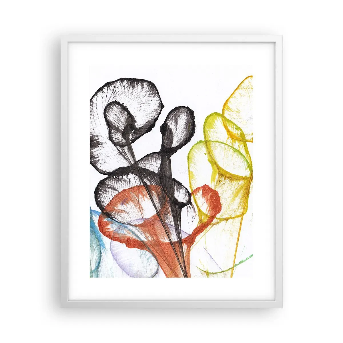 Poster in einem weißen Rahmen - Blumen mit Seele - 40x50 cm