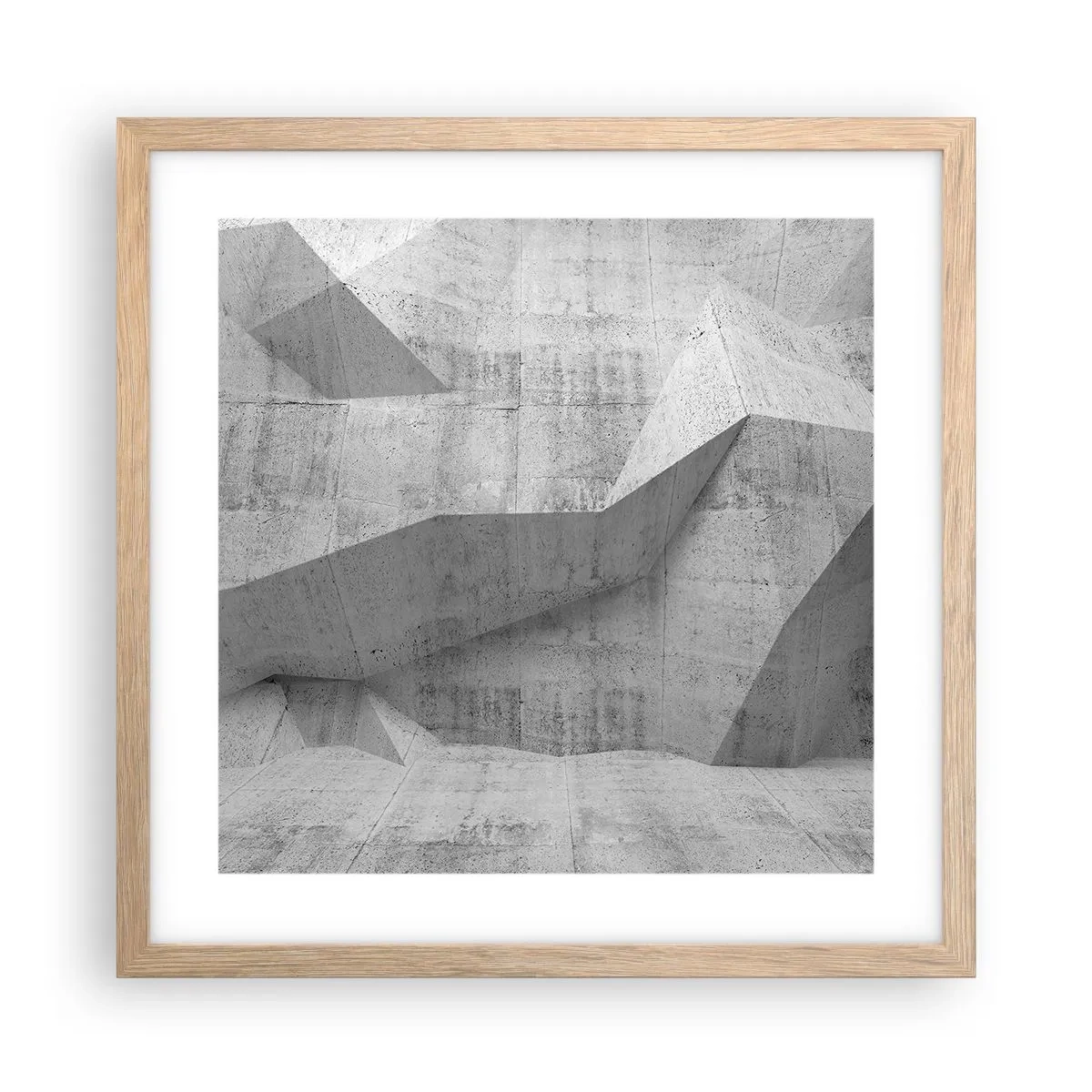 Poster in einem Rahmen aus heller Eiche - Eine echte Herausforderung - 40x40 cm