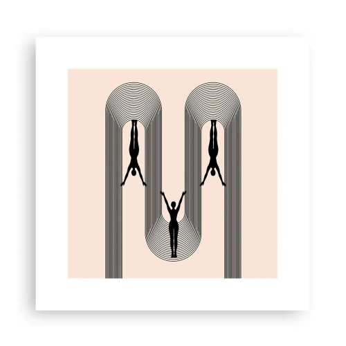 Poster - Verkehrt herum - 30x30 cm