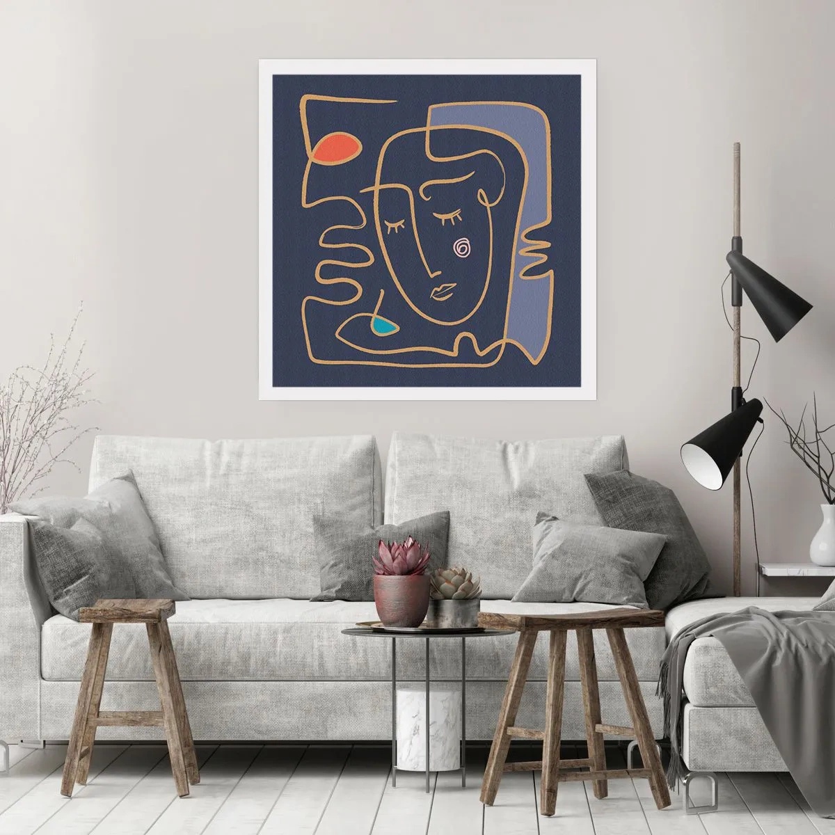 Poster - In Gedanken - 50x50 cm