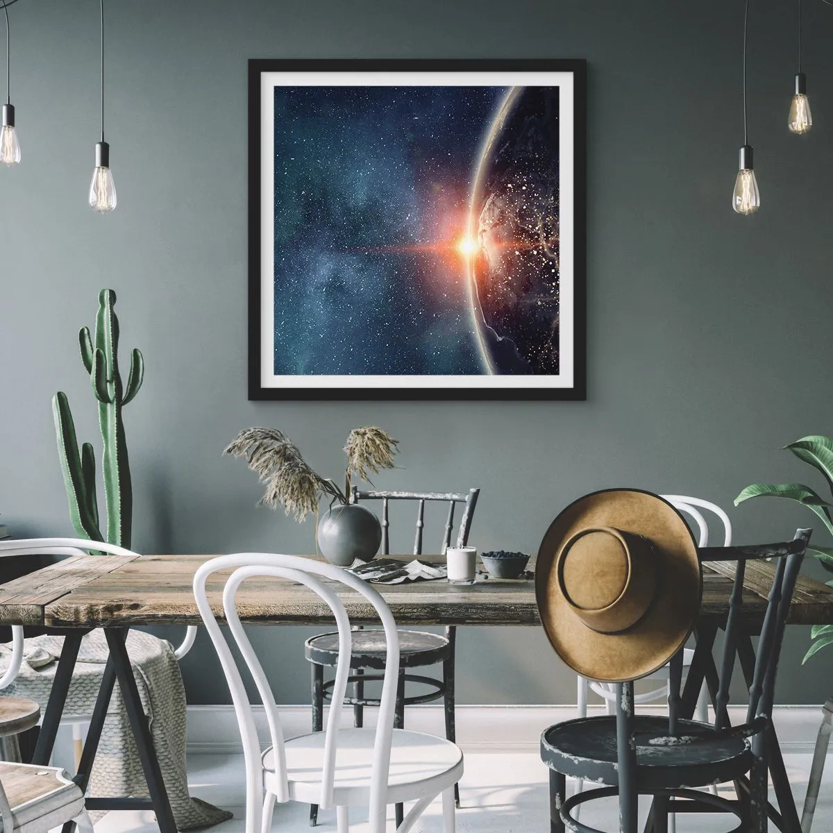 Poster in einem schwarzem Rahmen - In einer neuen Perspektive - 30x30 cm