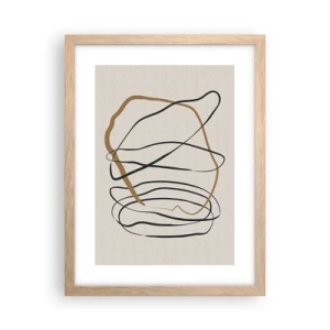 Poster in einem Rahmen aus heller Eiche - Komposition – Looptanz - 30x40 cm