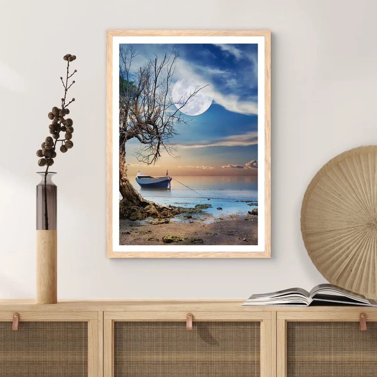 Poster in einem Rahmen aus heller Eiche - Ist das das Ende oder der Anfang? - 30x40 cm