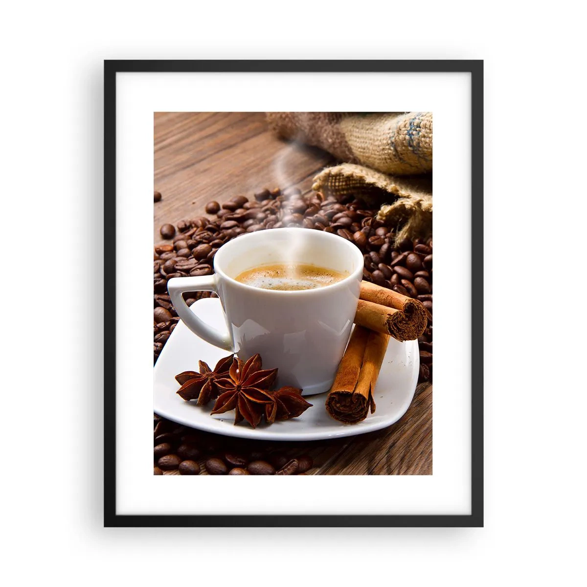 Poster in einem schwarzem Rahmen - Würziger Geschmack und Aroma - 40x50 cm