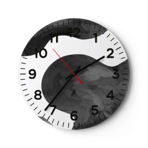 Wanduhr - Glasuhr - Milchstraße - 40x40 cm