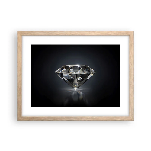 Poster in einem Rahmen aus heller Eiche - Beste Freundin - 40x30 cm