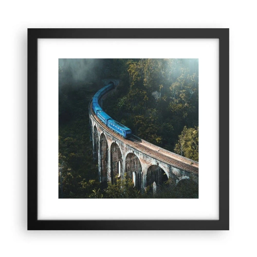 Poster in einem schwarzem Rahmen - Neigung zur Natur - 30x30 cm