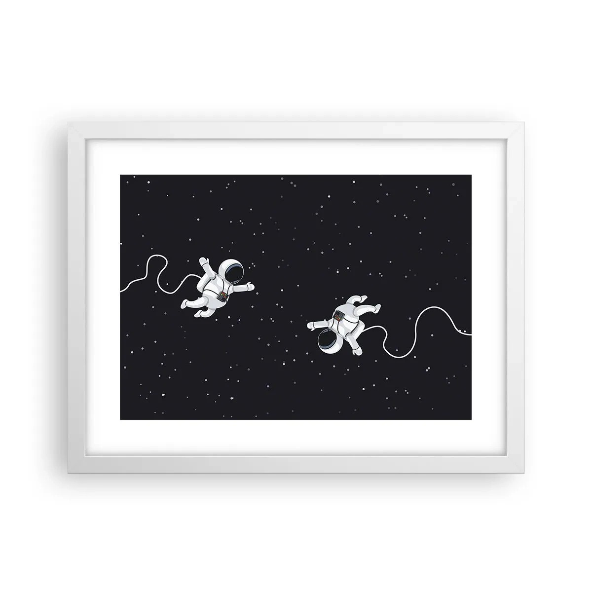 Poster in einem weißen Rahmen - Kosmischer Tanz - 40x30 cm