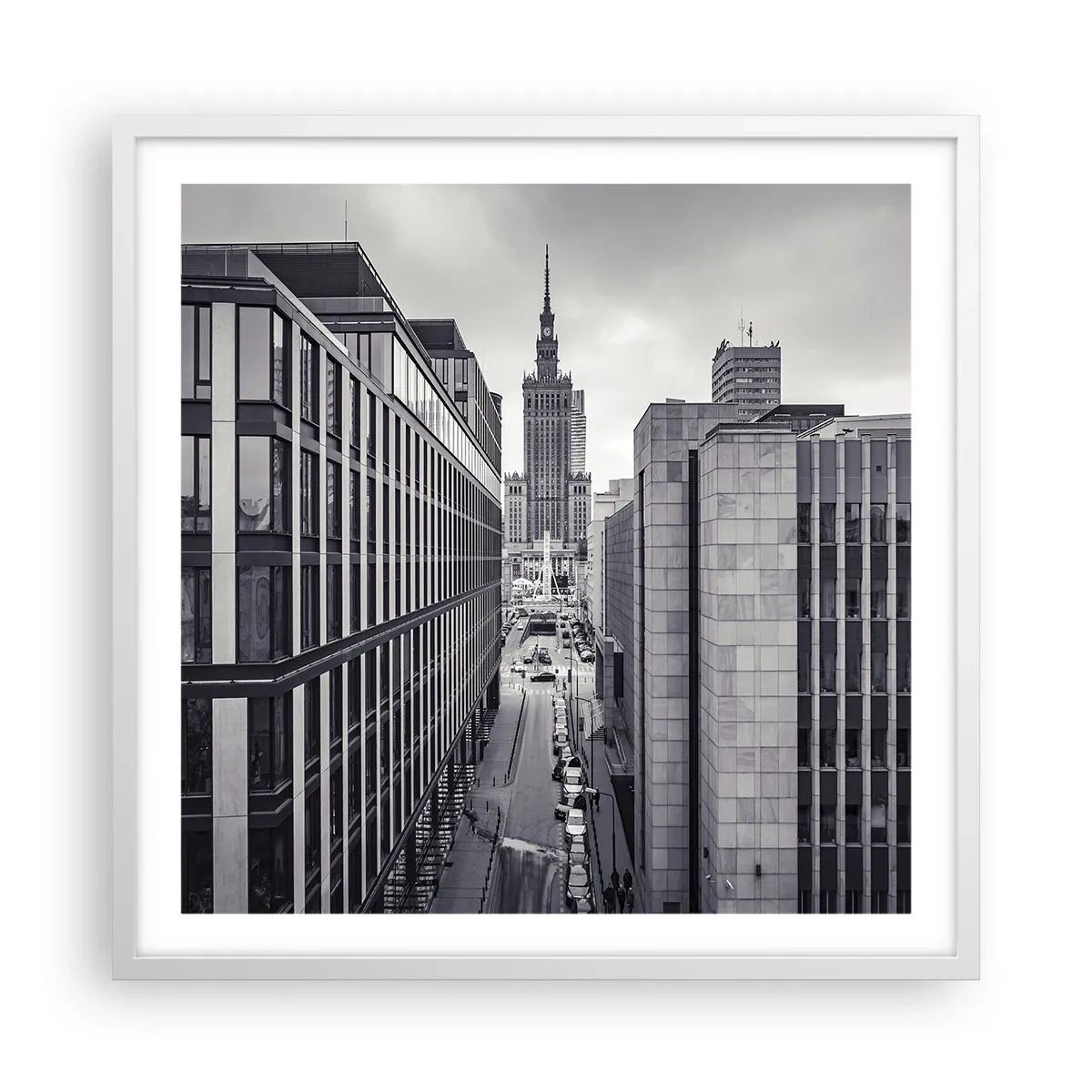 Poster in einem weißen Rahmen - Warschauer Tal - 60x60 cm